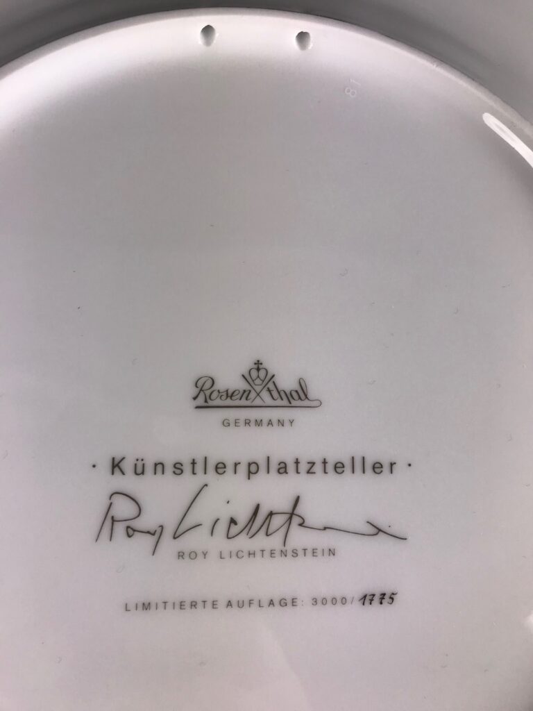 Lichtenstein Roy,Rosenthal5,h2,4diam31cm