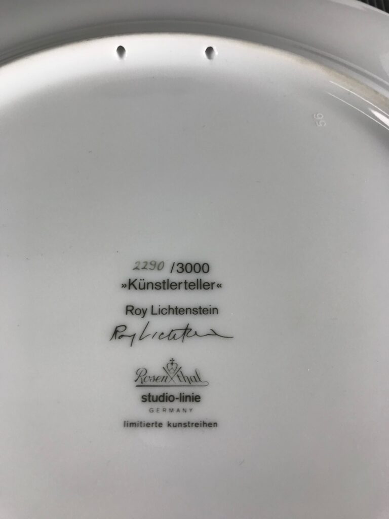 Lichtenstein Roy,RosenthalE,h2,4diam31cm